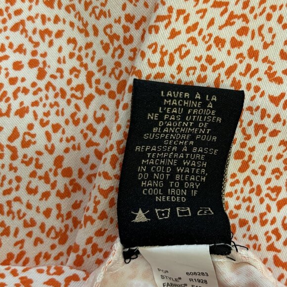 Renuar Women's Size 12 Orange & White Patterned Pants - Picture 6 of 10